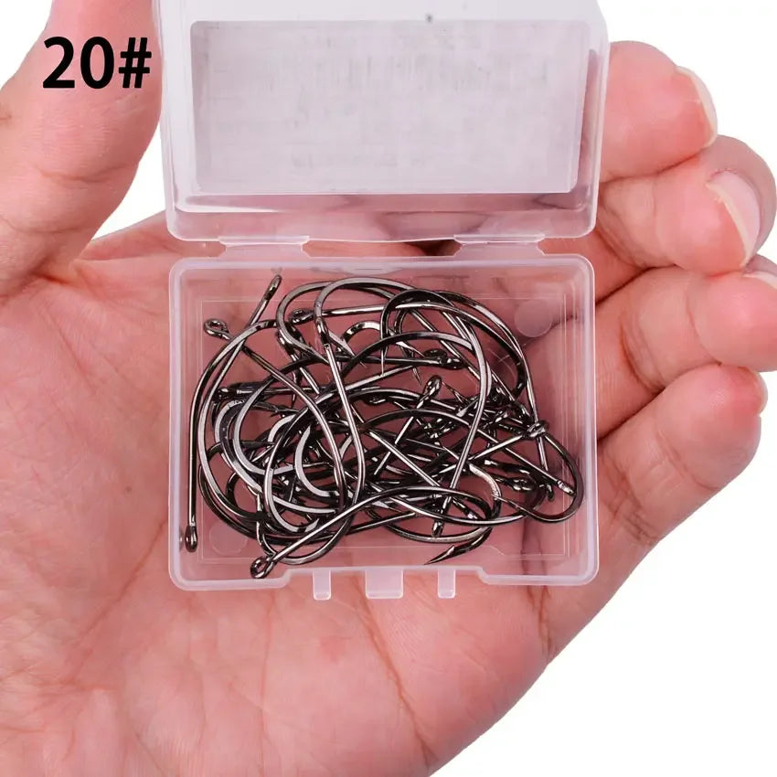 HookUpCo. High Carbon Fishing Circle Hooks 50pcs - HookUpCo.