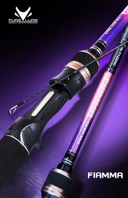 PURELURE FIAMMA Cork Handle Spinning Rod Casting Combo High Carbon Universal Long Throwing Fishing Rod FUJI Ring Fast
