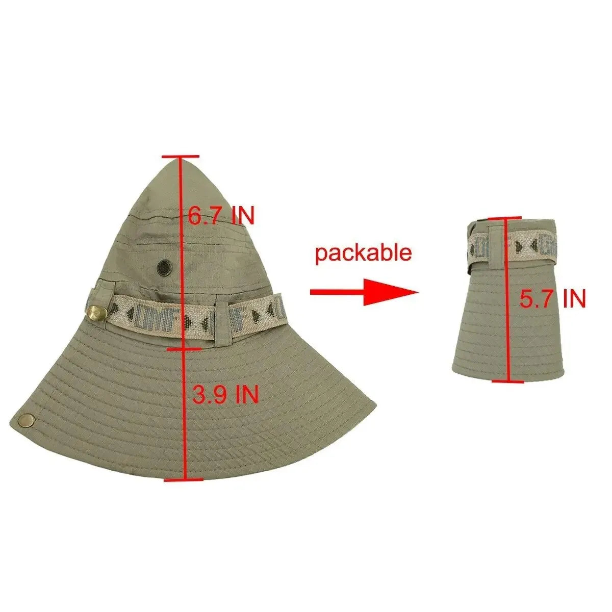 HookUpCo UV Wide Brim Bucket Hat