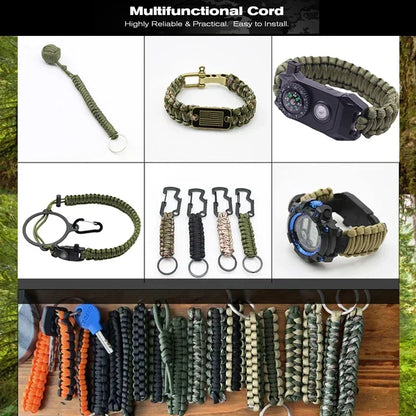 HookUpCo. 550 Paracord Tactical Rope for Camping and DIY