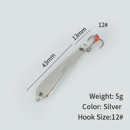 HookUpCo. Winter Ice Fishing Metal Jig Lures