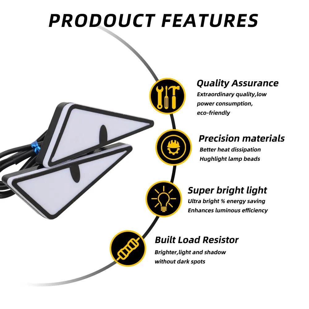 LED Devil's Eye License Plate Light Set for Cars and Motorcycles