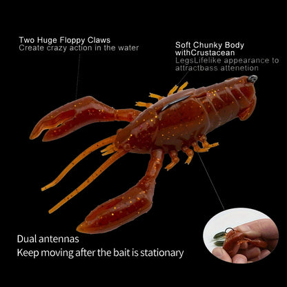 HookUpCo. Soft Craw Fishing Lure - HookUpCo.