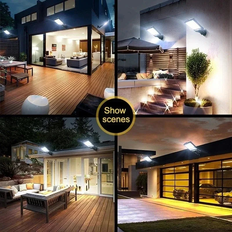 Outdoor Solar Garden Lights with Human Body Motion Sensor 3 Modes Terrace Garage Courtyard Waterproof Outdoor Solar Lamp
