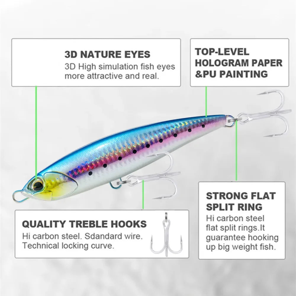 HookUpCo. Stickbait Pencil Lure for Tuna Fishing