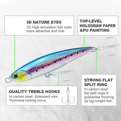 HookUpCo. Stickbait Pencil Lure for Tuna Fishing
