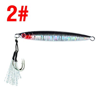 Metal Jigging Lure with 3D Eyes and Sharp Hooks