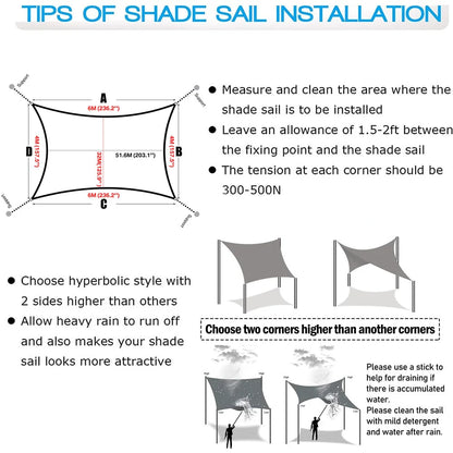 Waterproof UV Block Canopy Sail