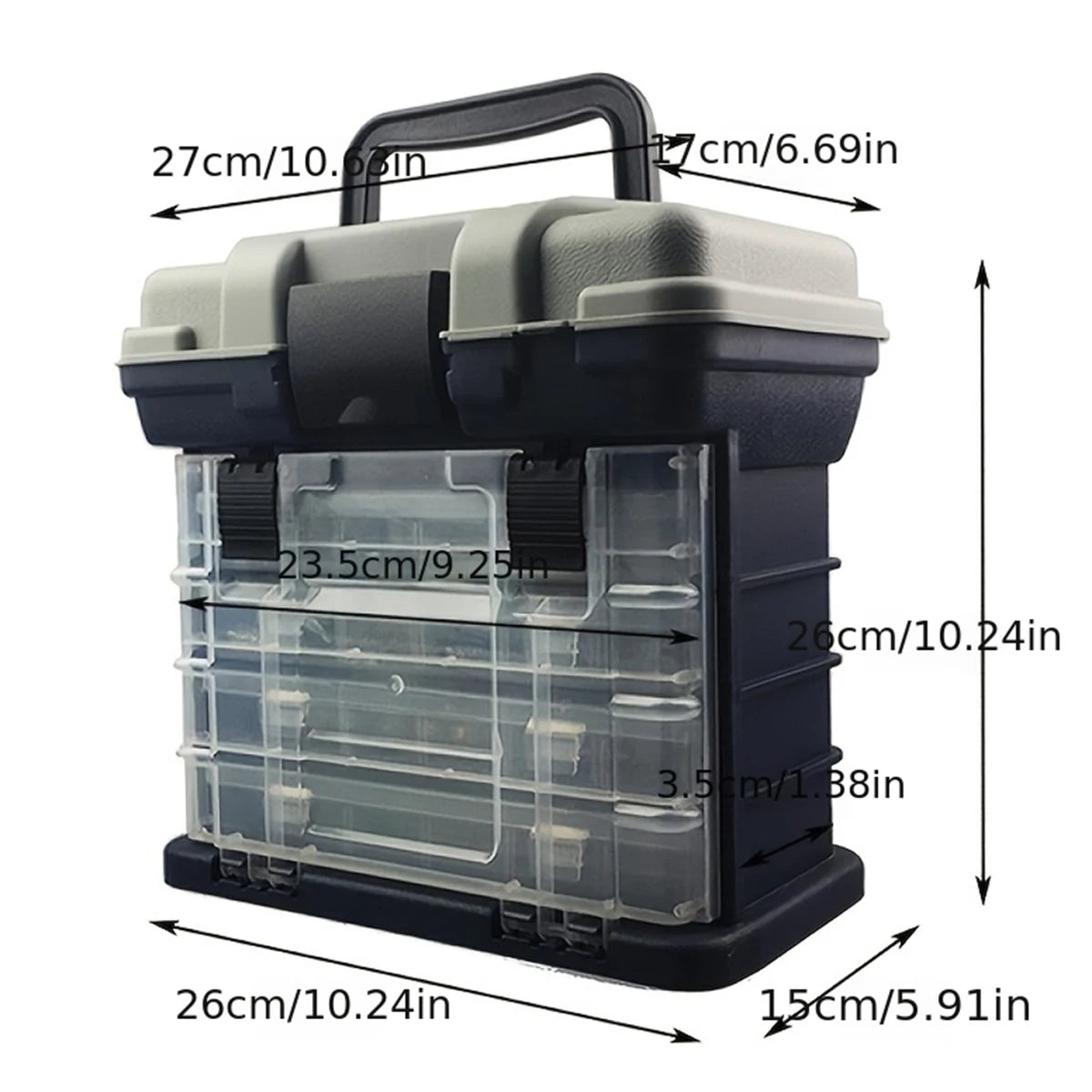 HookUpCo. Portable Multifunction Tackle Storage Box