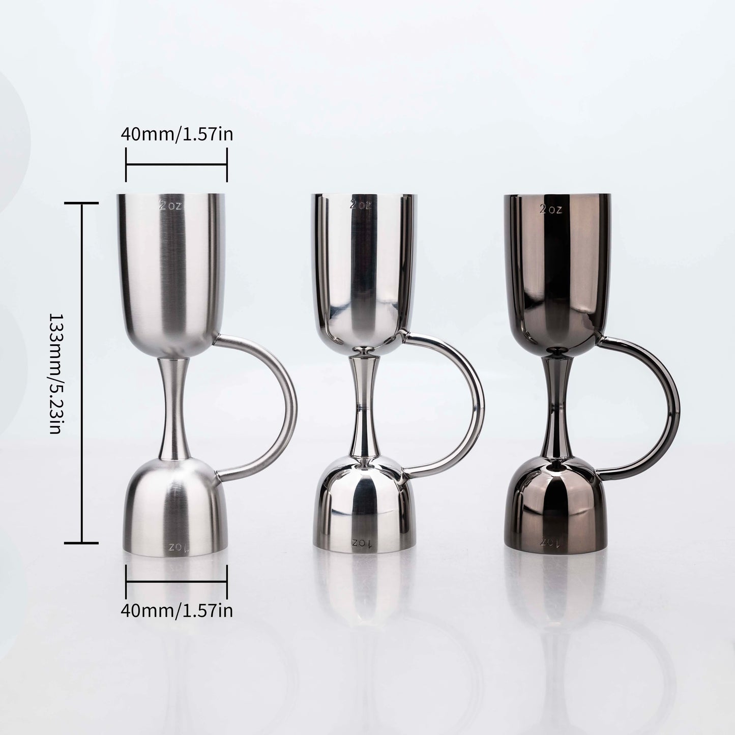 HookUpCo. Stainless Steel Cocktail Jigger Set