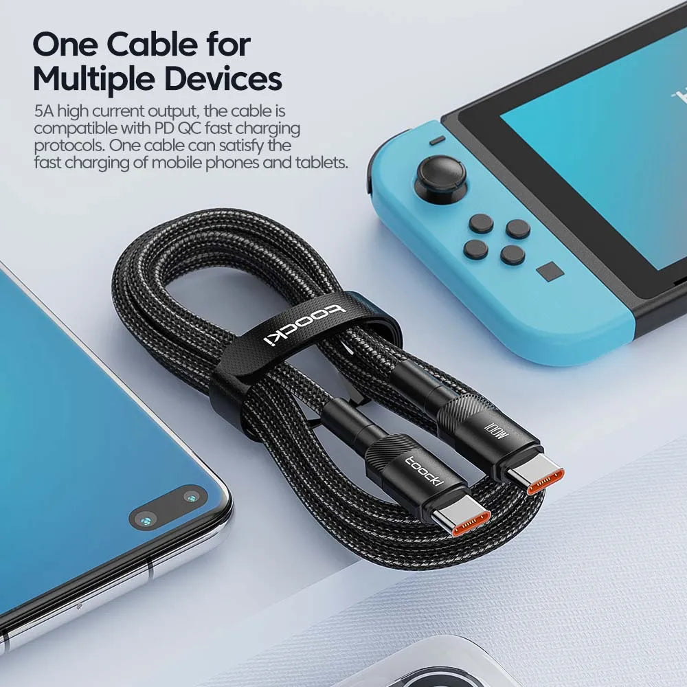 HookUpCo. 100W Type C to USB C Fast Charging Cable