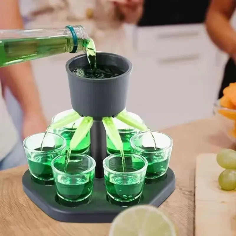 HookUpCo. 6 Shot Glass Games Dispenser Set