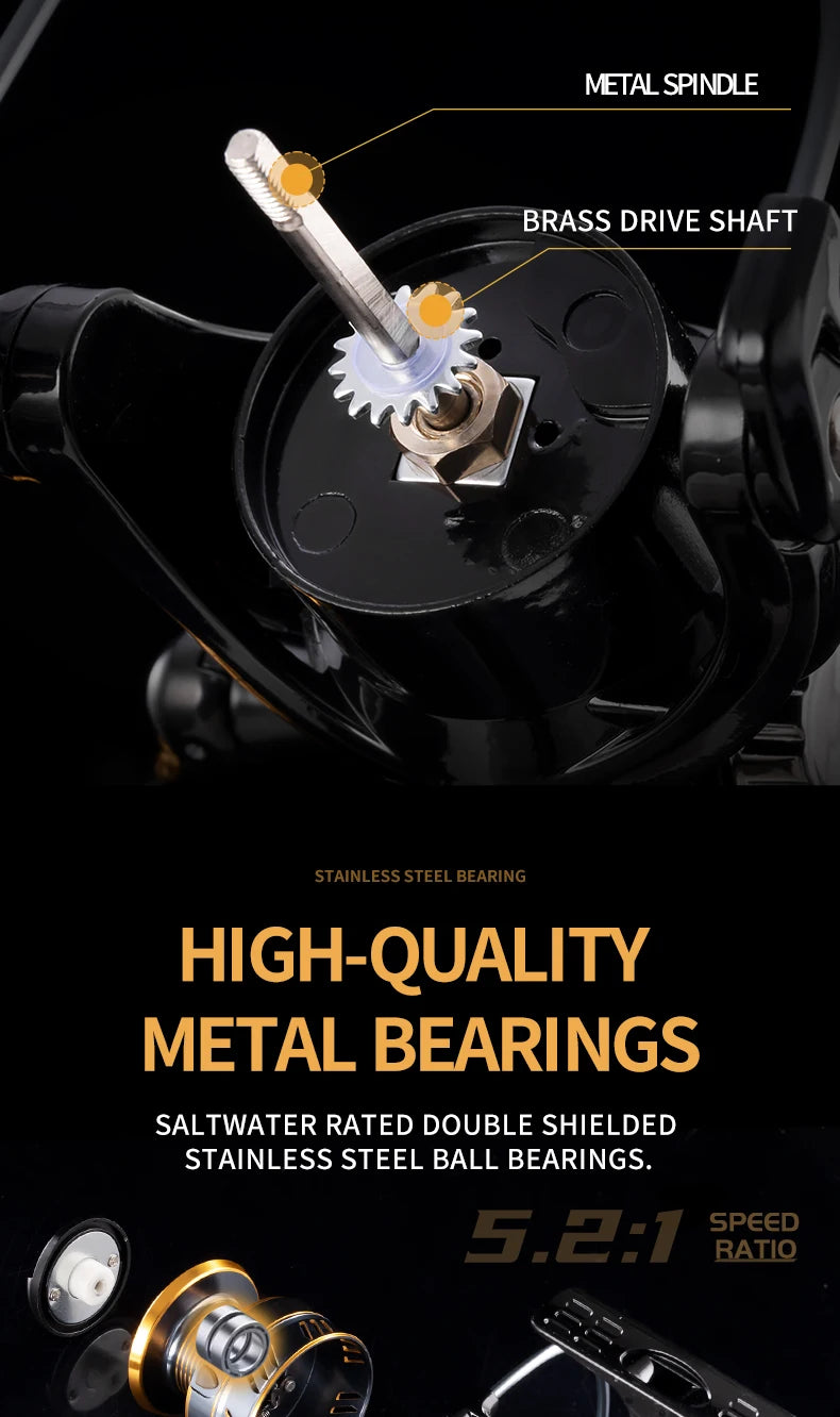 HookUpCo. Premium High-Speed Fishing Reel - HookUpCo.