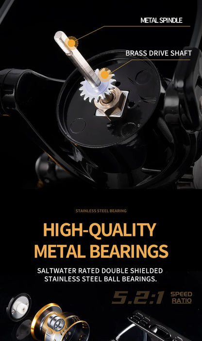 HookUpCo. Premium High-Speed Fishing Reel - HookUpCo.