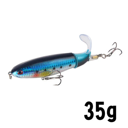 HookUpCo. Topwater Fishing Lure with Rotating Tail