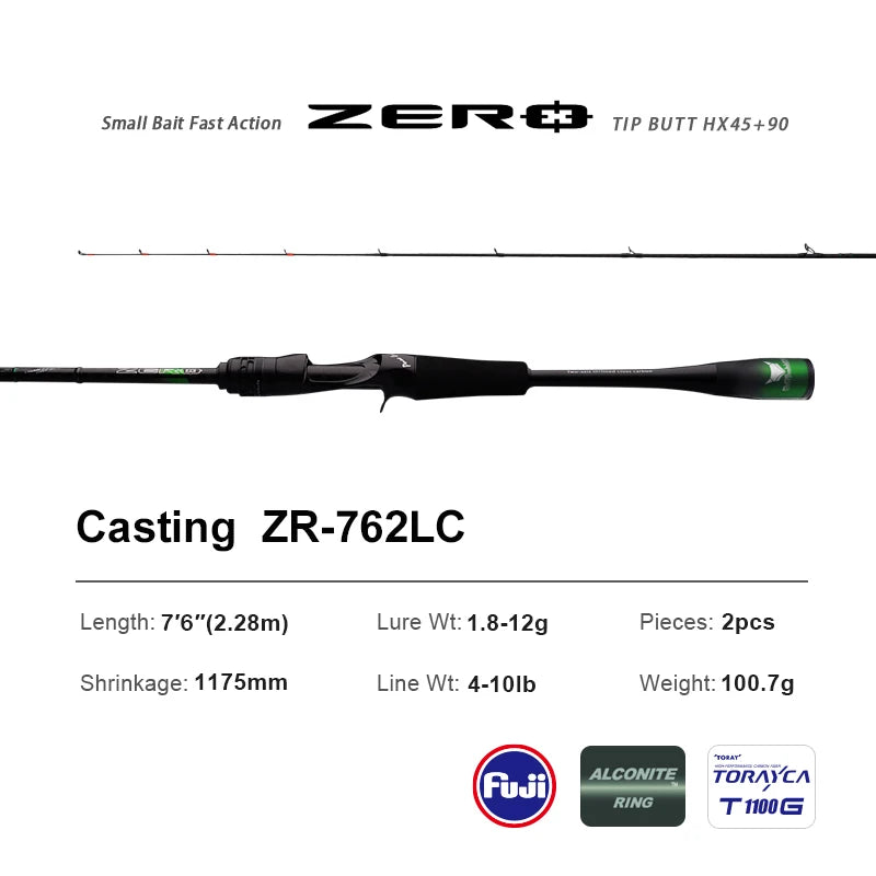 HookUpCo. High Carbon Long Throw Fishing Rod