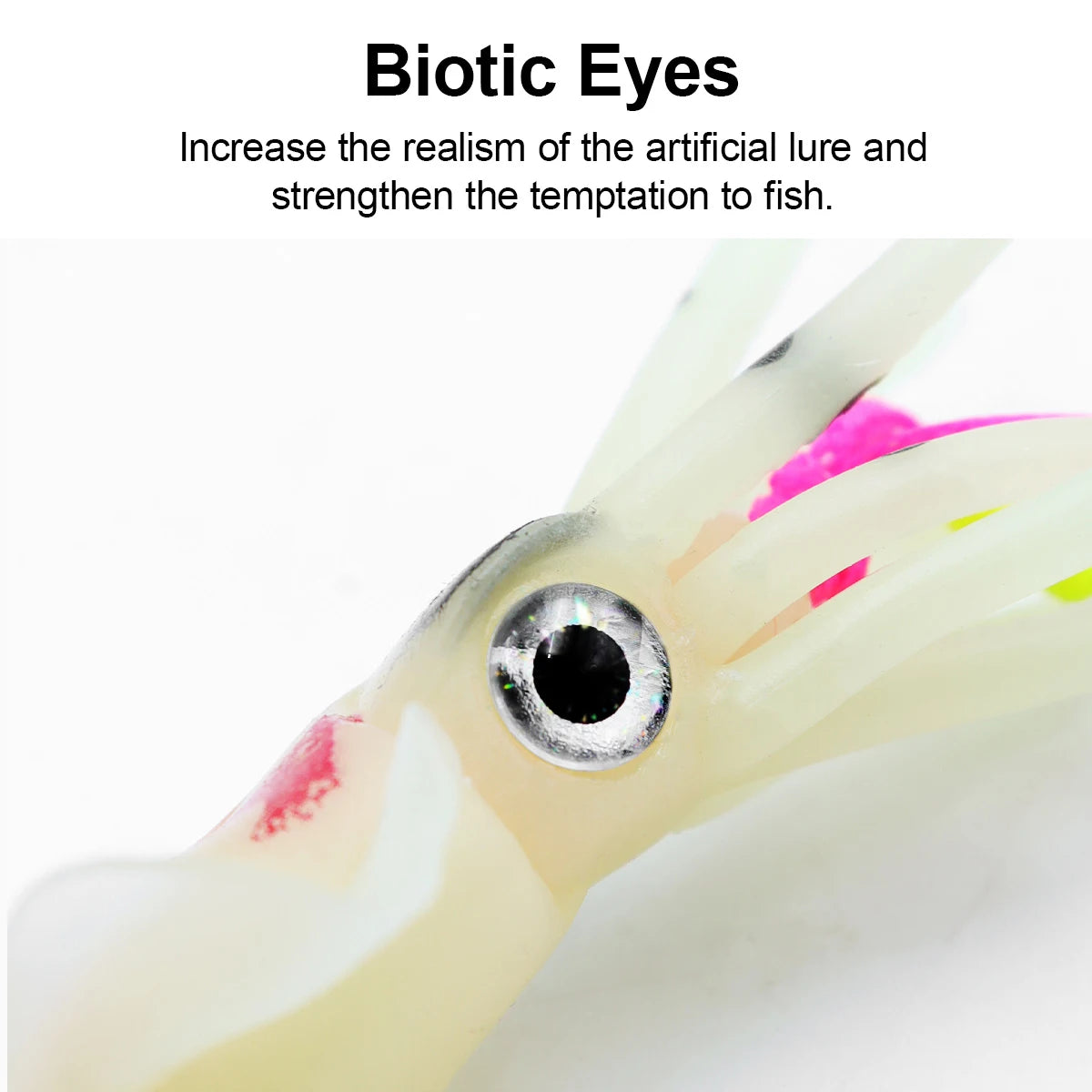 Luminous Squid Lures with Double Assist Hooks for Fishing