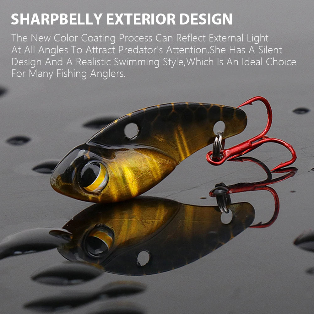 HookUpCo. Mini Metal VIB Fishing Lure Spoon - HookUpCo.