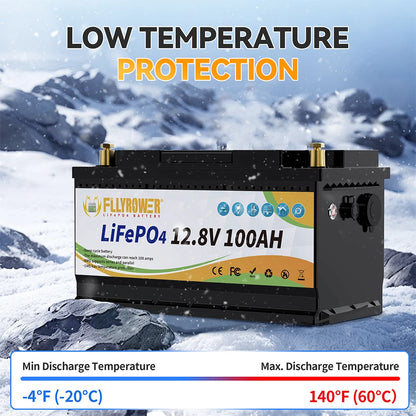 HookUpCo. 12V 100Ah Lithium Battery Pack for RV - HookUpCo.