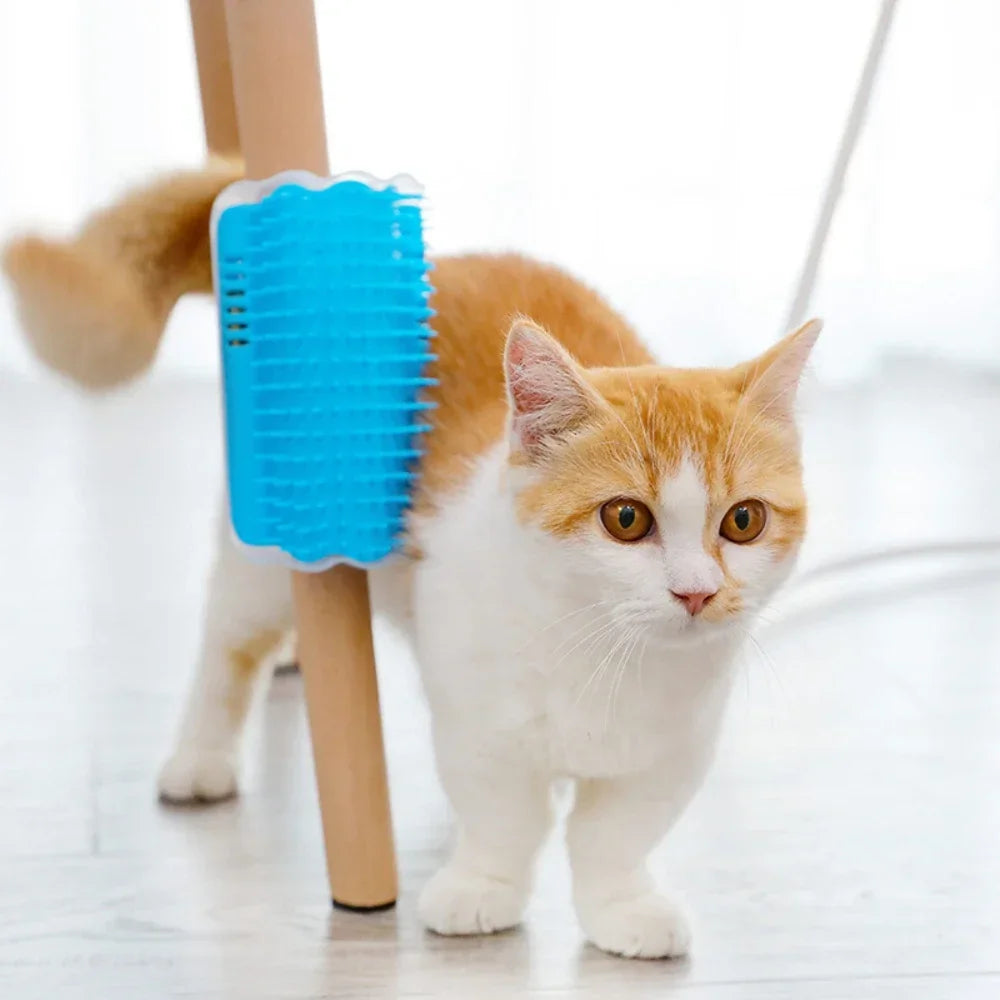 HookUpCo. Cat Corner Brush and Massager Tower