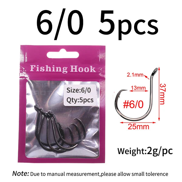 HookUpCo. Heavy-Duty Black Nickel Fishing Hooks - HookUpCo.