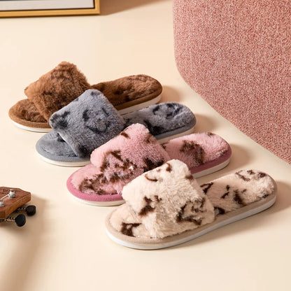 Luxurious Fuzzy Fur Slippers for Cozy Indoor Comfort