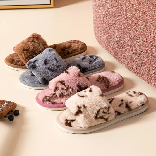 Luxurious Fuzzy Fur Slippers for Cozy Indoor Comfort