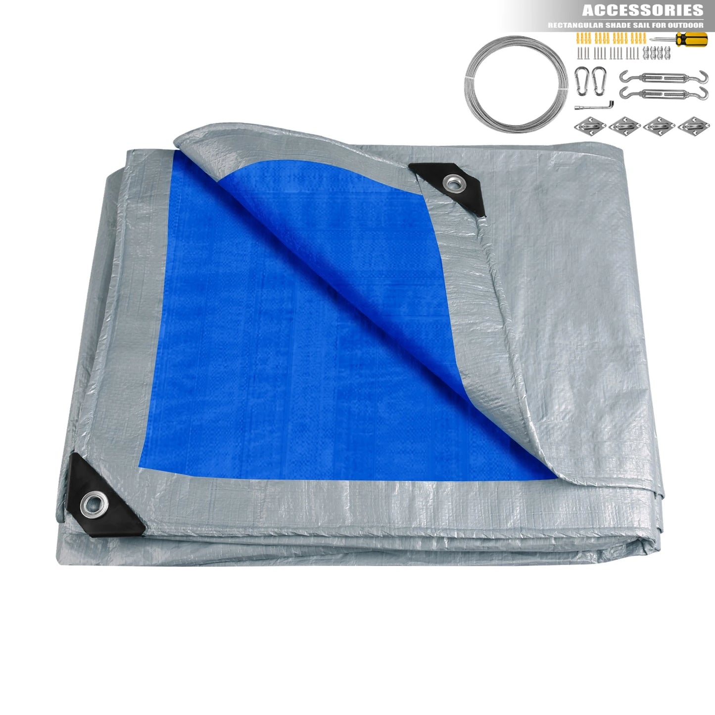 HookUpCo. Waterproof Tarpaulin Cover with Grommets - HookUpCo.