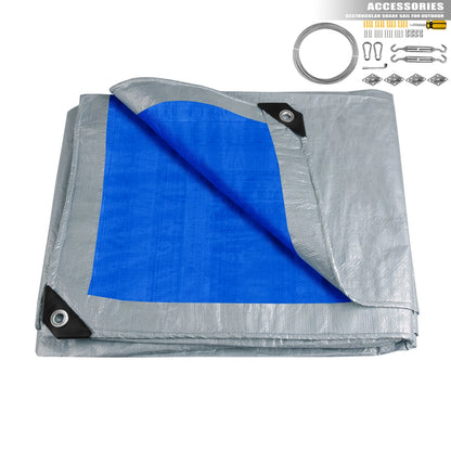 HookUpCo. Waterproof Tarpaulin Cover with Grommets - HookUpCo.