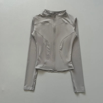 Women's Quick-Dry Stretch Workout Jacket, Slim Fit