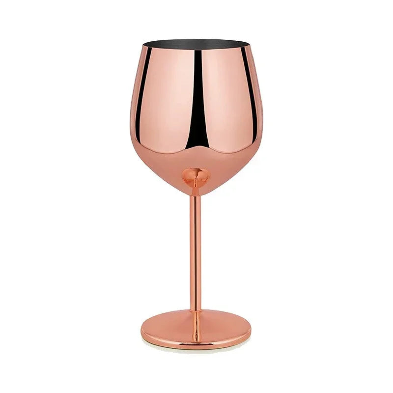 Elegant Stainless Steel Wine Goblet - 500ML