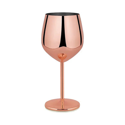 Elegant Stainless Steel Wine Goblet - 500ML