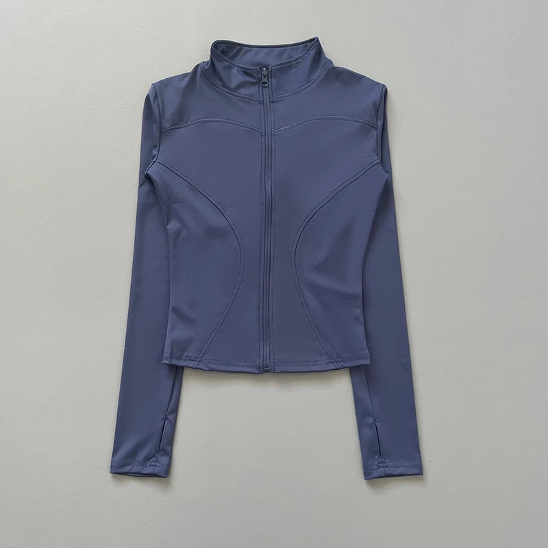 Women's Quick-Dry Stretch Workout Jacket, Slim Fit