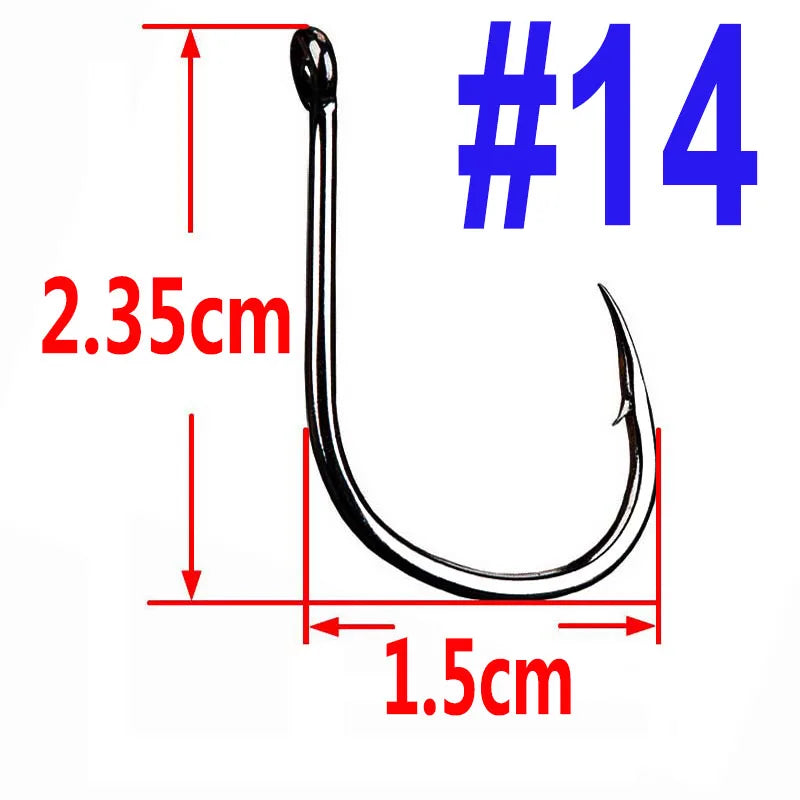 100 Premium Offset Circle Hooks for Fishing Tackle Set