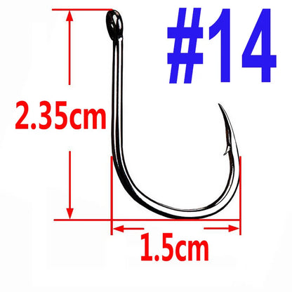 100 Premium Offset Circle Hooks for Fishing Tackle Set