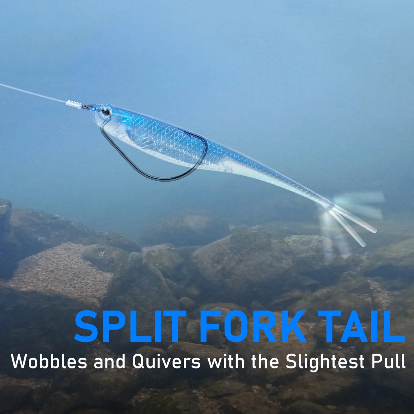 HookUpCo. Fork Tail Soft Lures for Bass Fishing - HookUpCo.