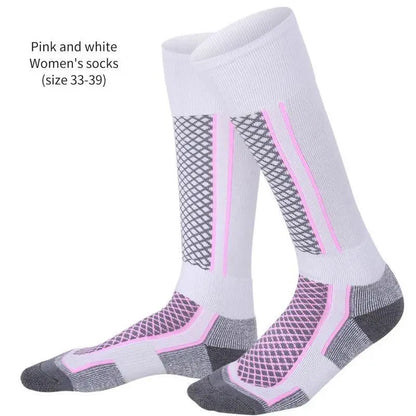 HookUpCo. Warm Thick Ski Socks for Outdoor Sports and Hiking