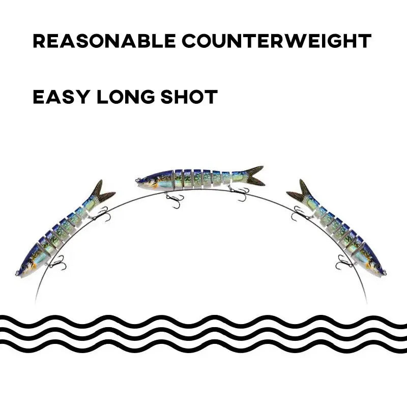 HookUpCo. 8 Segment Bionic Swimbait Lure Set