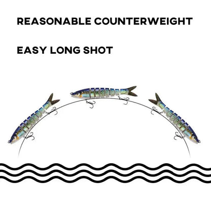 HookUpCo. 8 Segment Bionic Swimbait Lure Set
