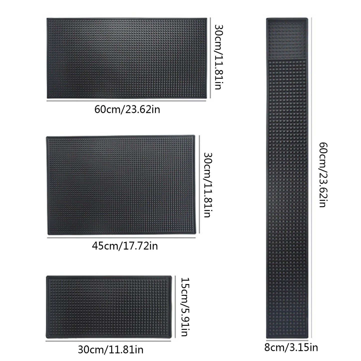 HookUpCo. Non-Slip Rubber Bar Mat for Professionals