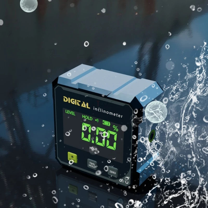 HookUpCo. 4-Sided Magnetic Laser Inclinometer for Precision