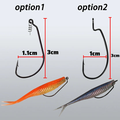 HookUpCo. 70-Piece Soft Lure Set - HookUpCo.