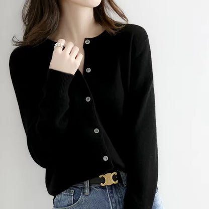HookUpCo. Women's Cashmere Cardigan Sweater for Spring Style