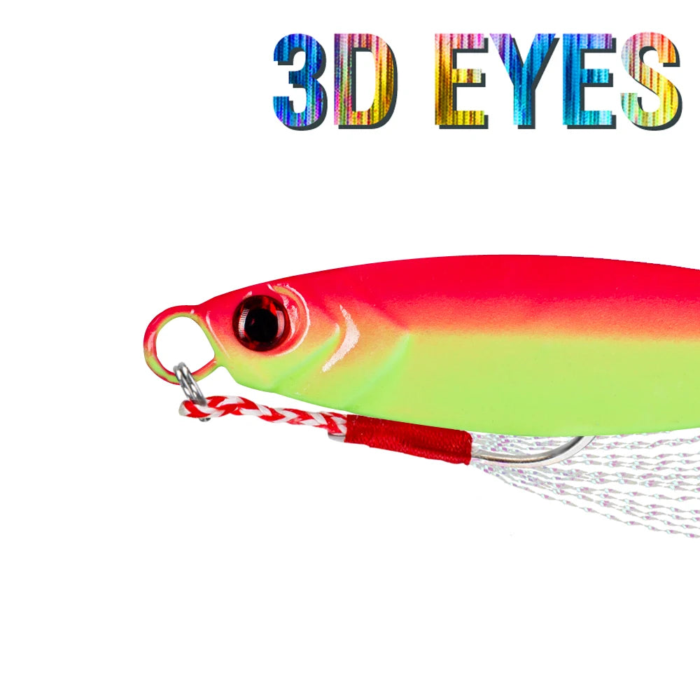 HookUpCo. 2Pc Luminous Jig Bait with Sharp Hooks - HookUpCo.