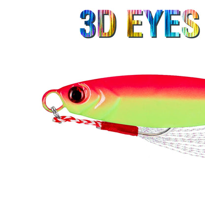 HookUpCo. 2Pc Luminous Jig Bait with Sharp Hooks - HookUpCo.