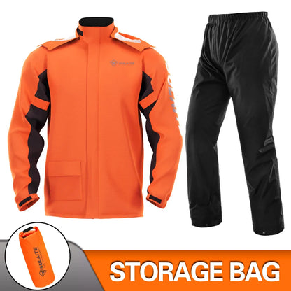 Weatherproof Motorcycle Rain Gear Jacket and Pants Set