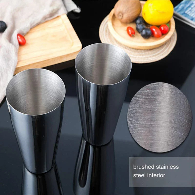 HookUpCo. Stainless Steel Cocktail Shaker Set