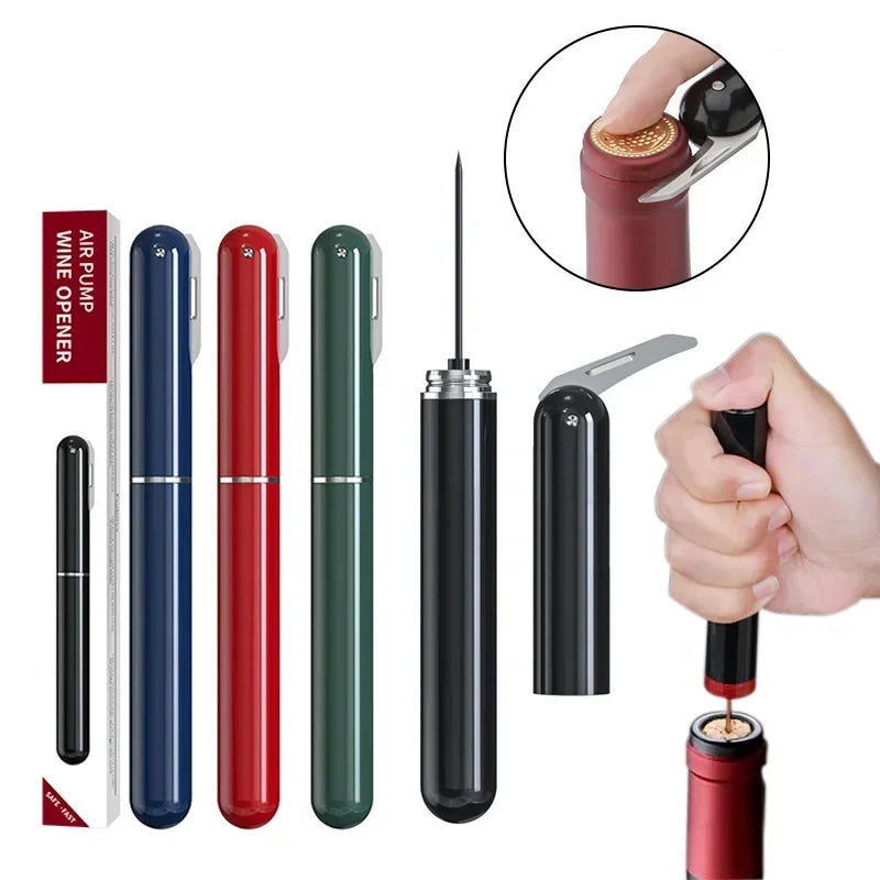 Effortless Wine Opening Tool with Foil Cutter and Air Pump