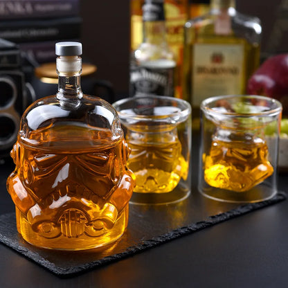 Storm Trooper Helmet Whiskey Decanter Set for Parties