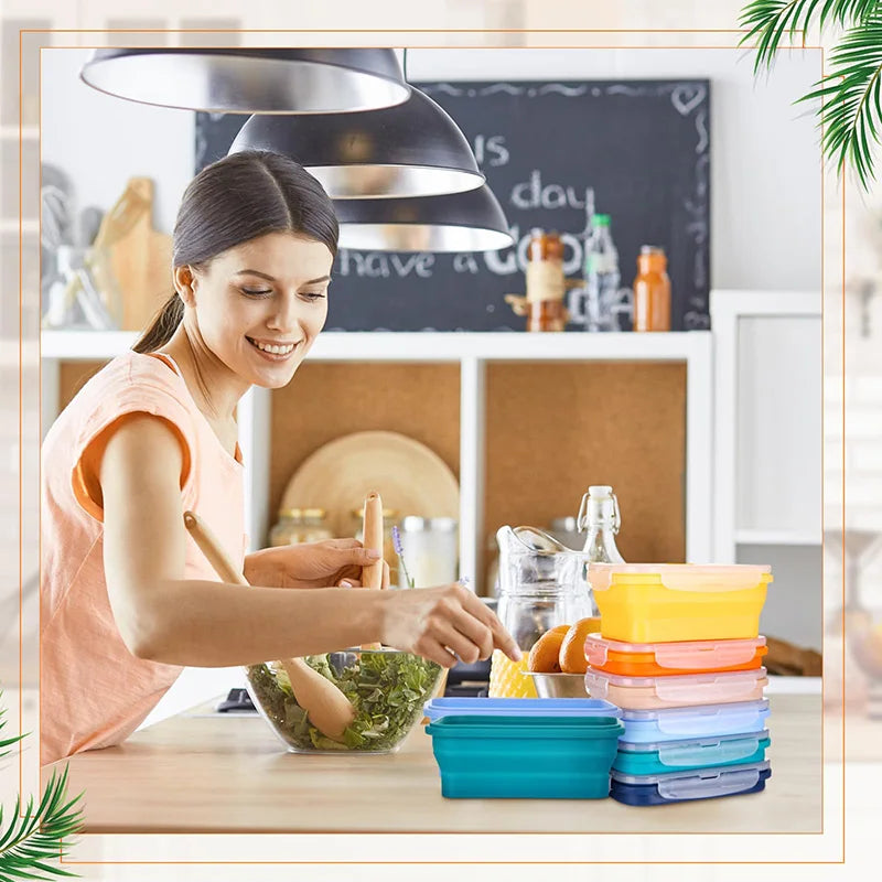 HookUpCo. Stackable Silicone Lunch Box Set